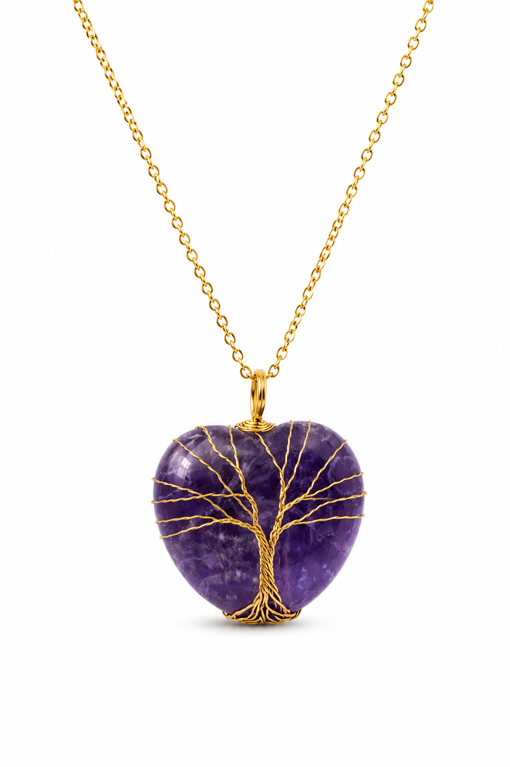 Collier Améthyste Naturelle – Arbre de Vie