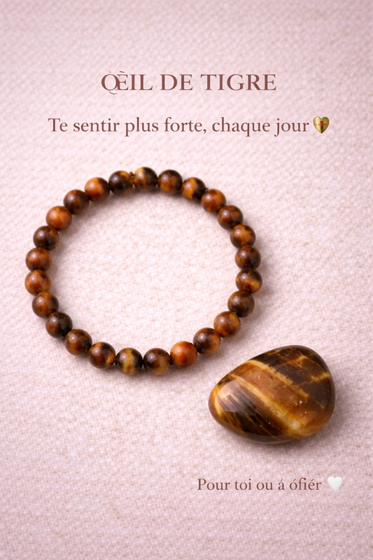 Bracelet Œil de Tigre – Protection & énergie pour maman débordée