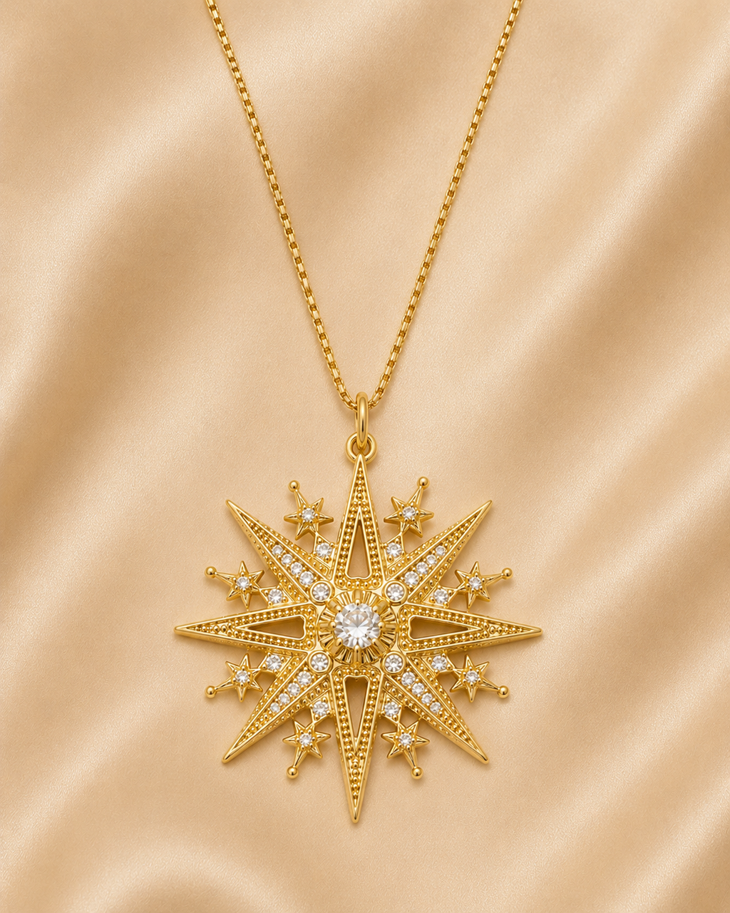 Golden North Star Necklace