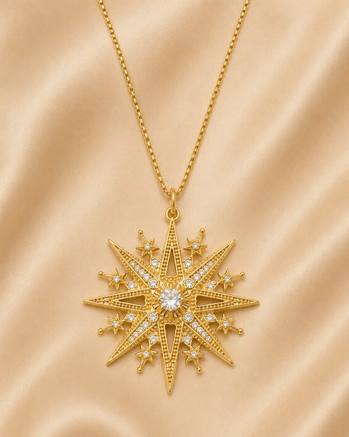 Golden North Star Necklace