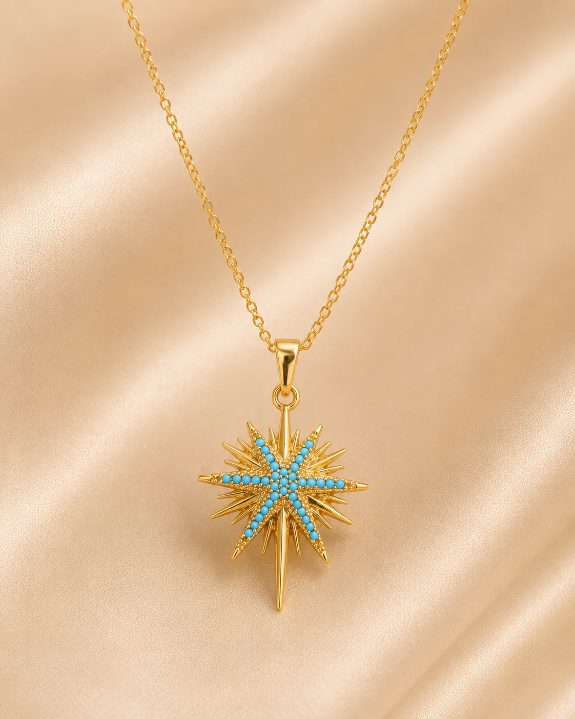 Golden North Star Necklace