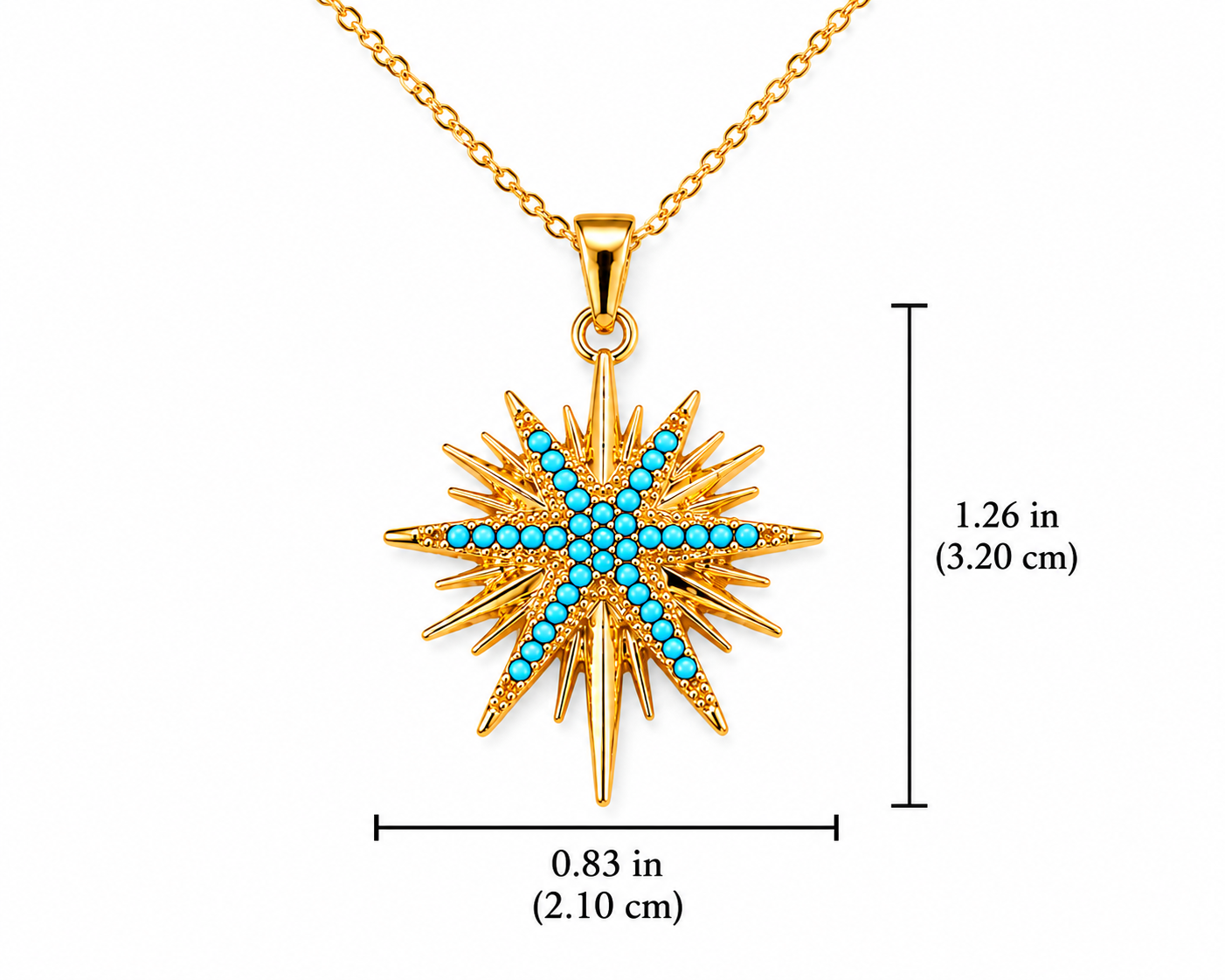 Golden North Star Necklace