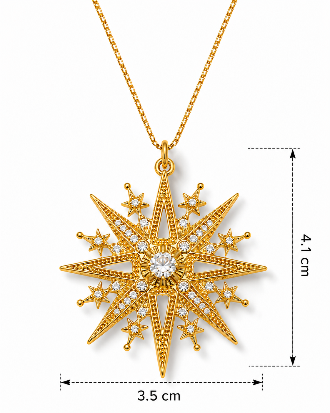 Golden North Star Necklace