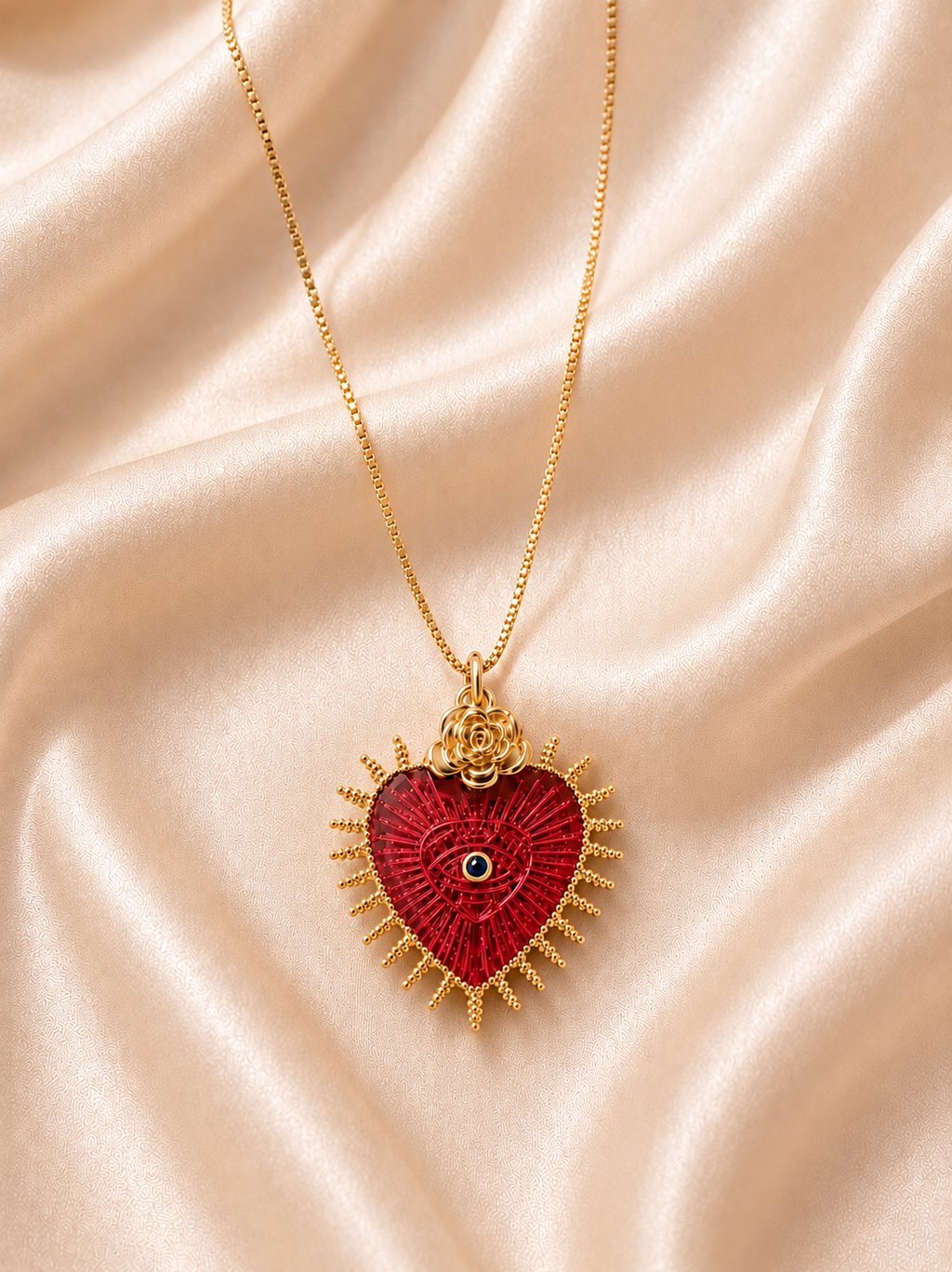 Sacred Heart Pendant Necklace