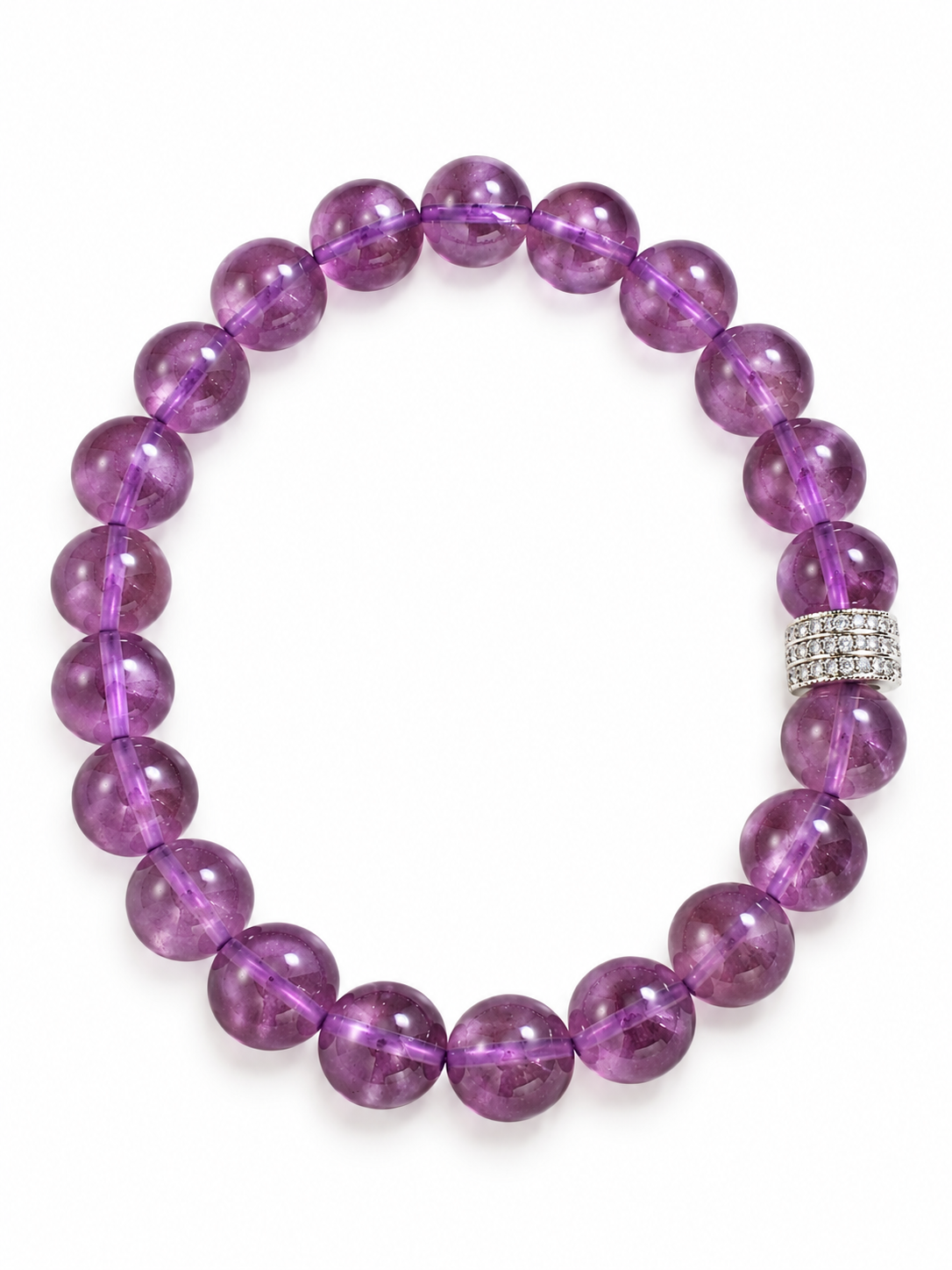 Bracelet en Pierre Naturelle – Quartz Rose ou Améthyste