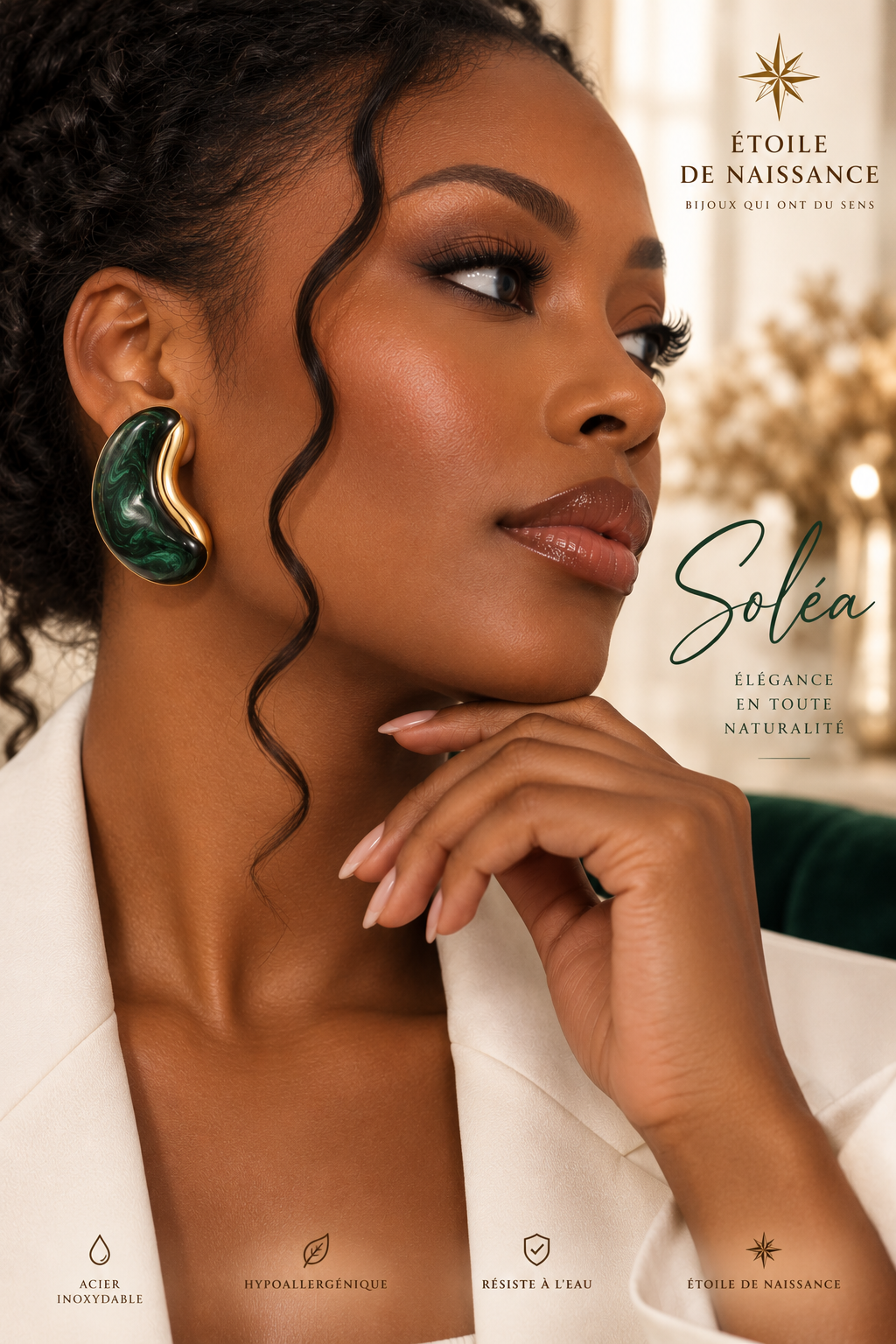 Boucles d’oreilles Gaïa – Design Sculptural
