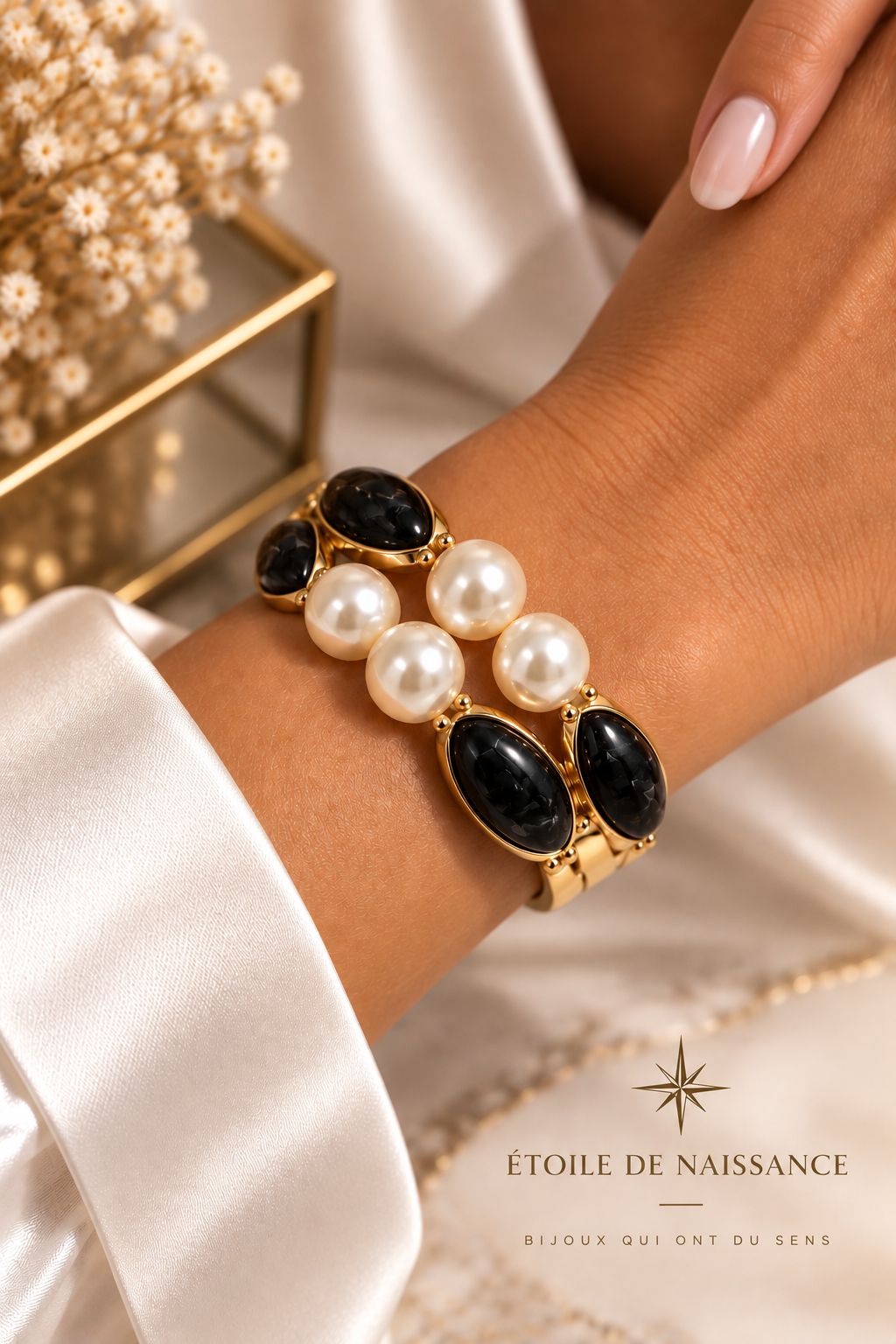 Bracelet Éloria – Perles & Éclat Doré