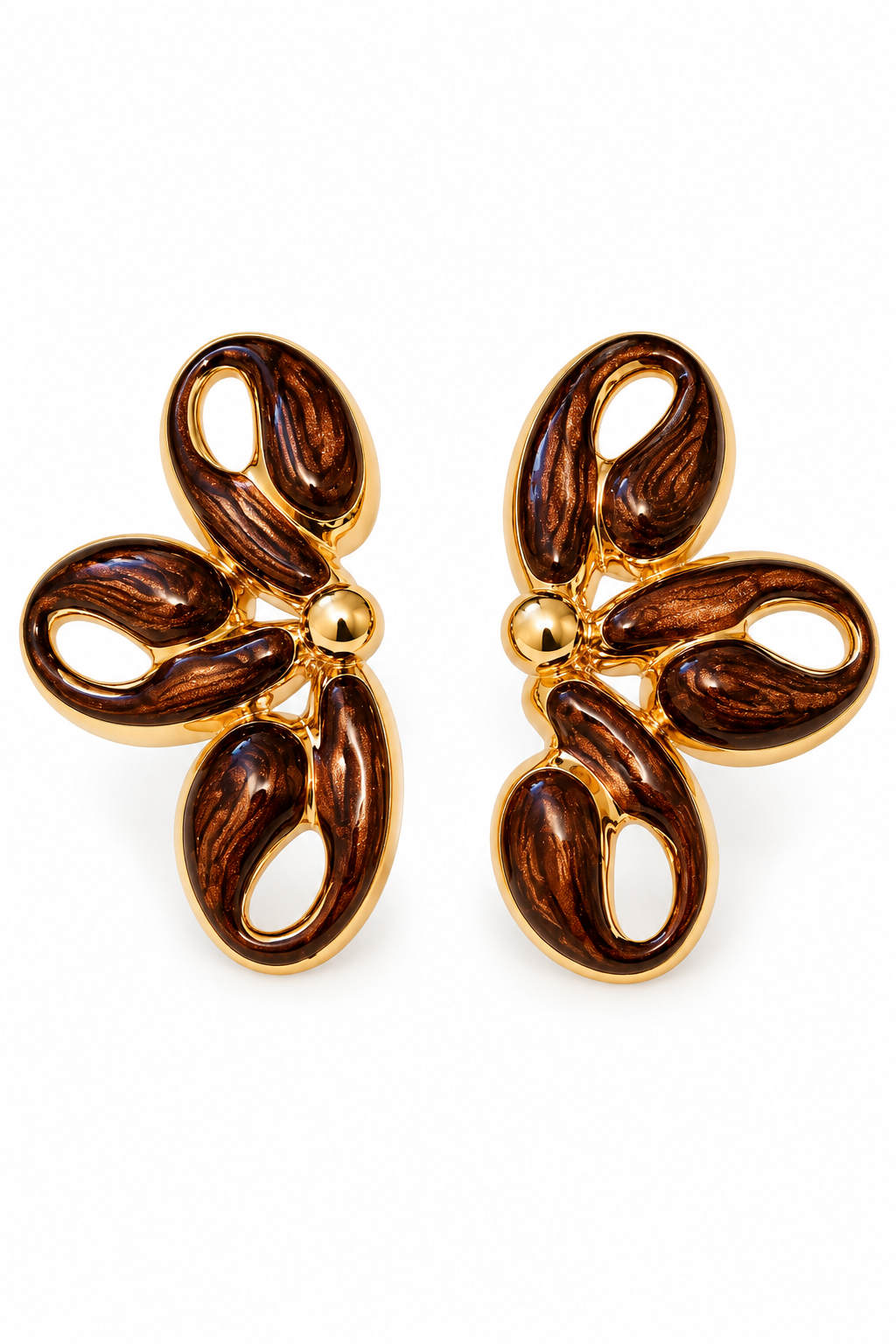 Boucles d’oreilles Elara – Marron