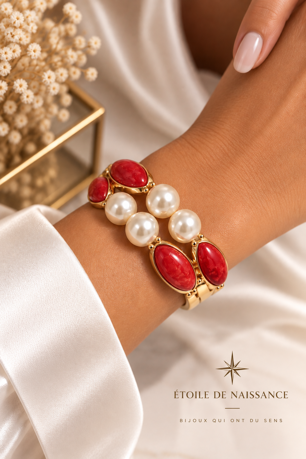 Bracelet Éloria – Perles & Éclat Doré