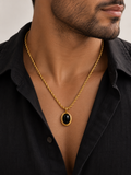 Collier Nox – Onyx naturel
